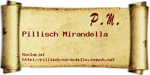 Pillisch Mirandella névjegykártya